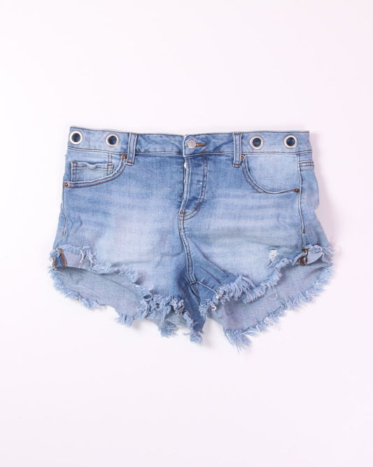 Lightwash Altar'd State Cutoff Denim Shorts, 8