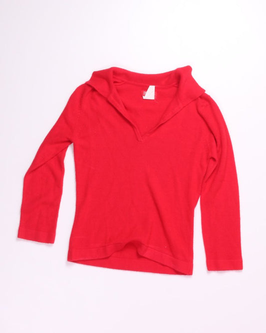 Red espirit Collared Sweater, M