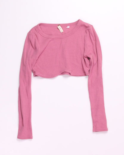 Pink L.A. Hearts Cropped Long Sleeve, XS