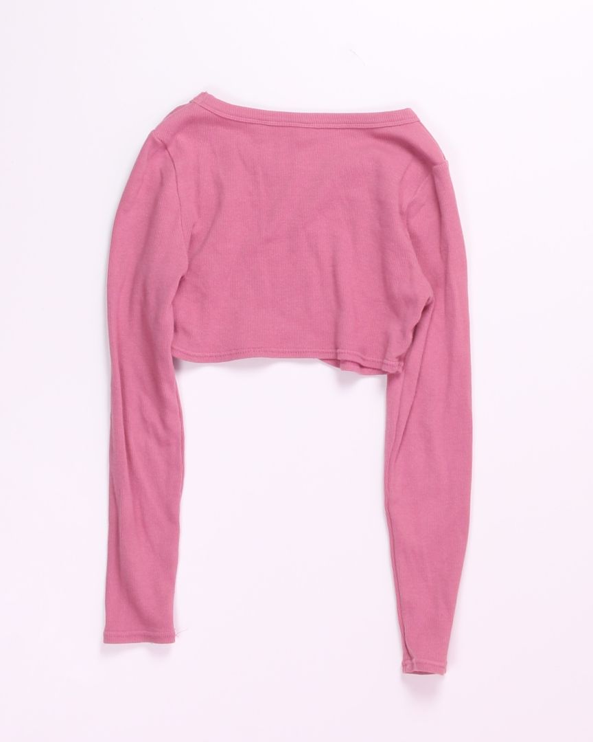 Pink L.A. Hearts Cropped Long Sleeve, XS