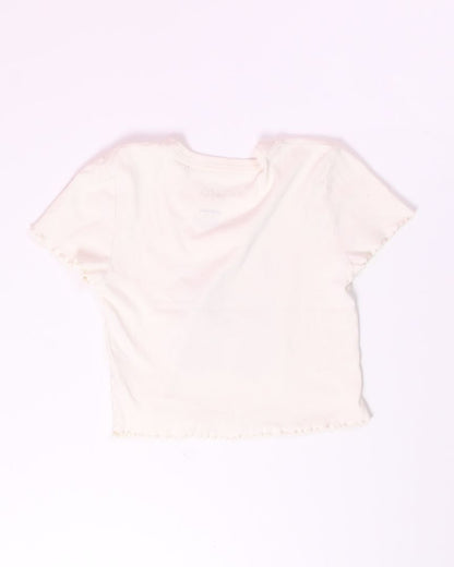 White PS/LA Ribbed Baby Tee, XS