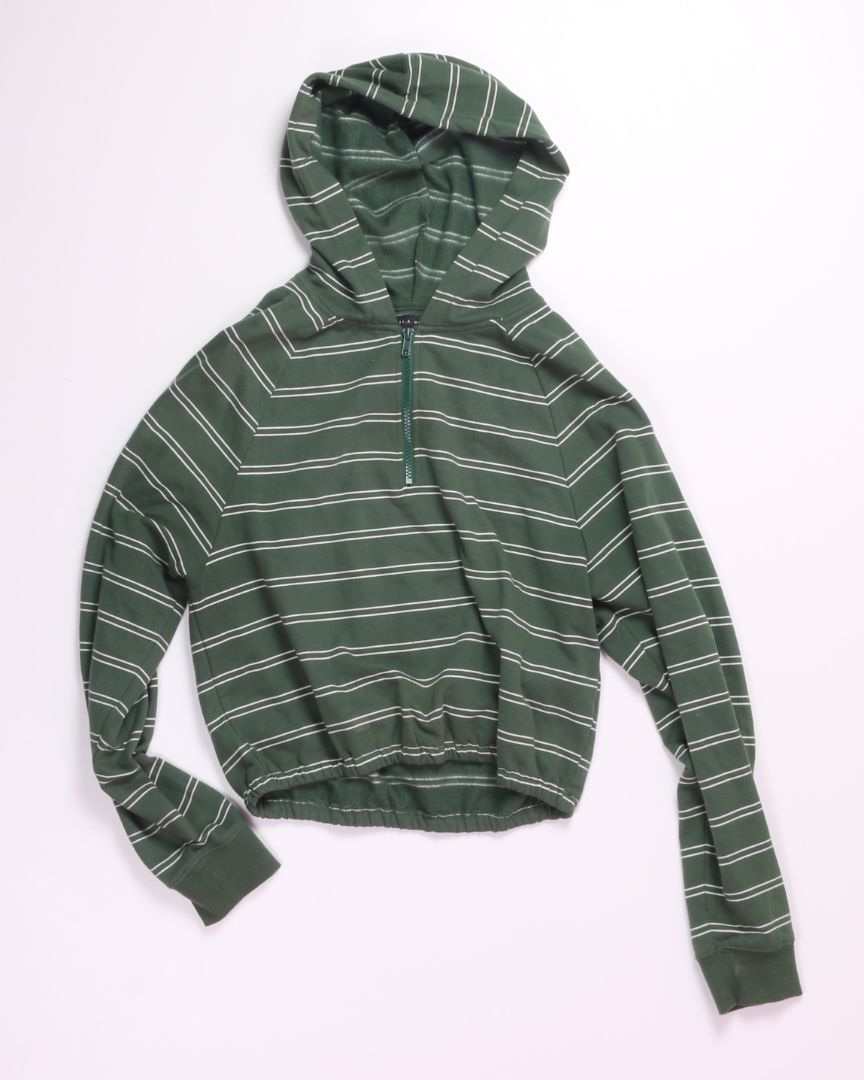 Green L.A. Hearts Cropped Hoodie, S