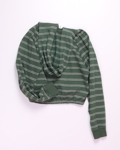 Green L.A. Hearts Cropped Hoodie, S