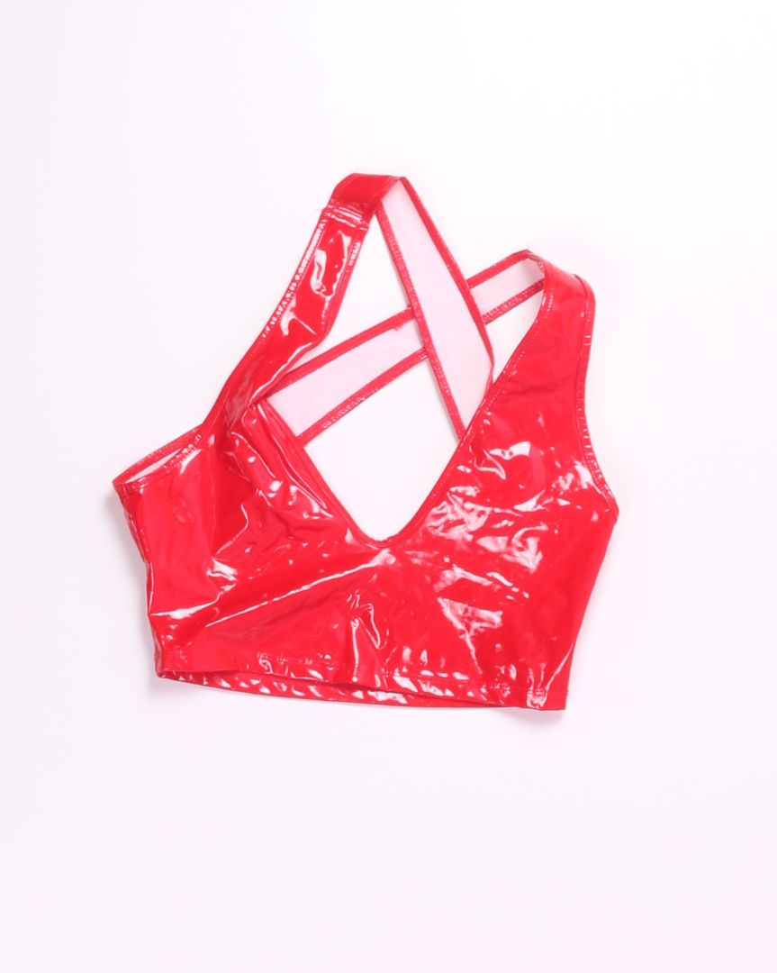 Red Shein Pleather Tank, XS