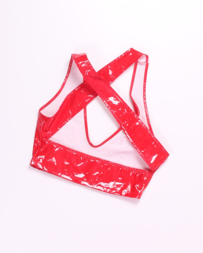 Red Shein Pleather Tank, XS