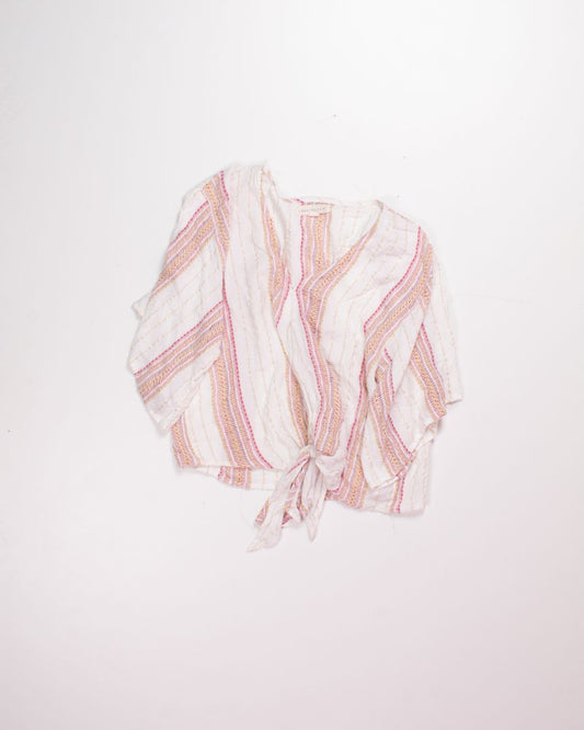 White LoveStitch Blouse, L