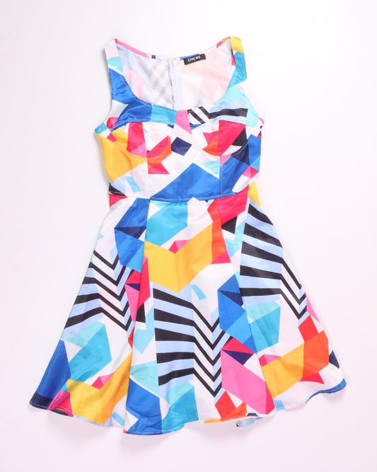 Multi Chicme Fit and Flare Dress, S