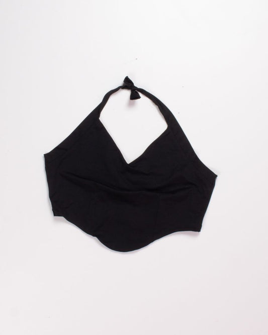 Black Reoria Halter Tank, XL
