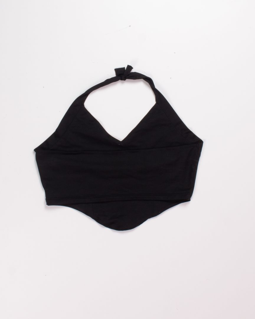 Black Reoria Halter Tank, XL