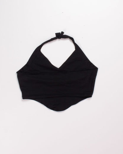 Black Reoria Halter Tank, XL