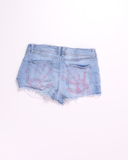 Lightwash Rewash Cutoff Denim Shorts, 5