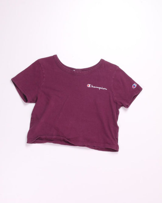 Purple Champion Cropped Tee, S