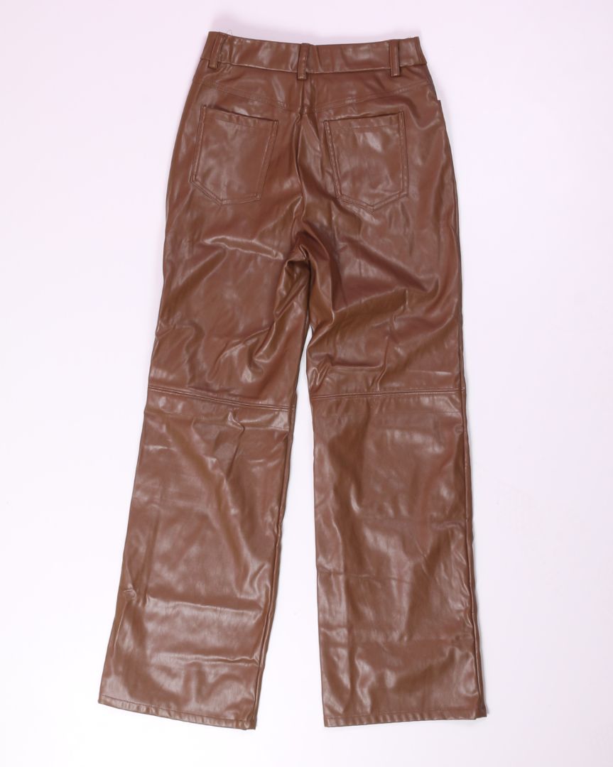 Brown Shein Pleather Pants, XS
