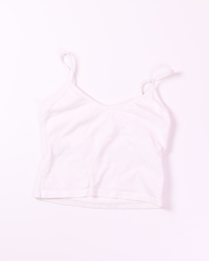 White Brandy Melville Cropped Cami, XS