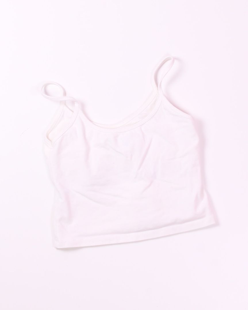 White Brandy Melville Cropped Cami, XS