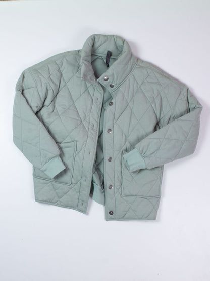 Green Alya Quilted Jacket, M