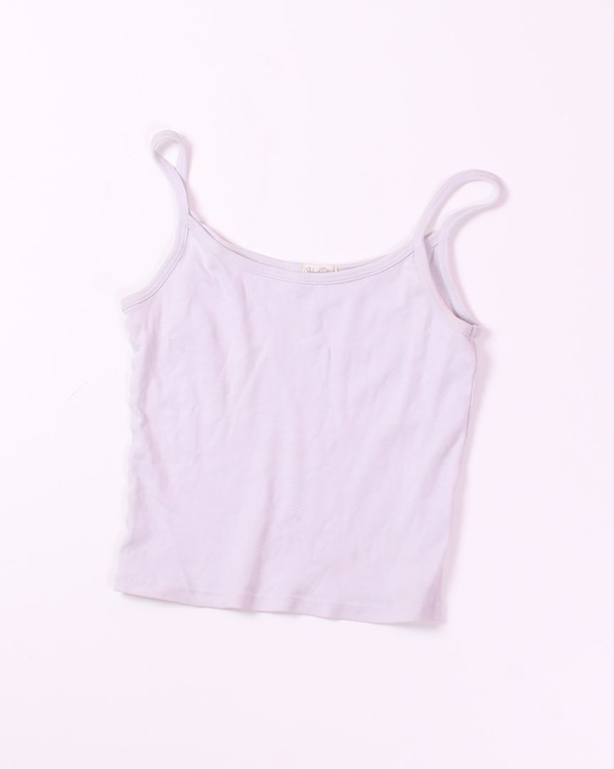 Purple John Galt Cropped Cami, S