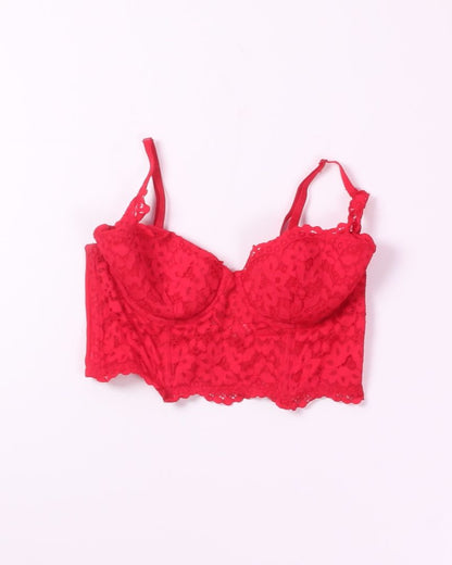 Red Victoria's Secret Lace Bralette, 34C