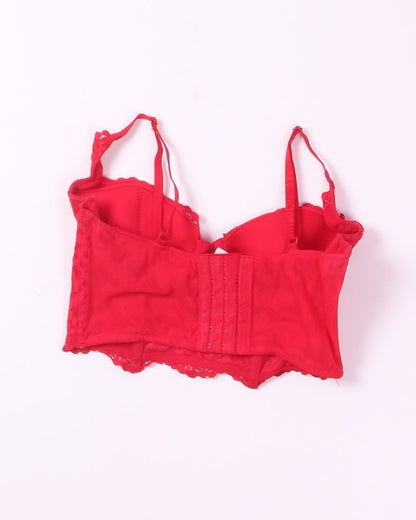 Red Victoria's Secret Lace Bralette, 34C