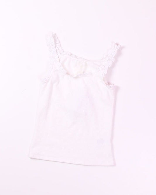 White Sadie & Sage Lace Tank, XS