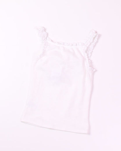 White Sadie & Sage Lace Tank, XS