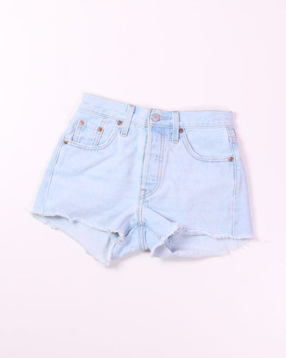 Lightwash Levi's Cutoff 501 Denim Shorts, 23