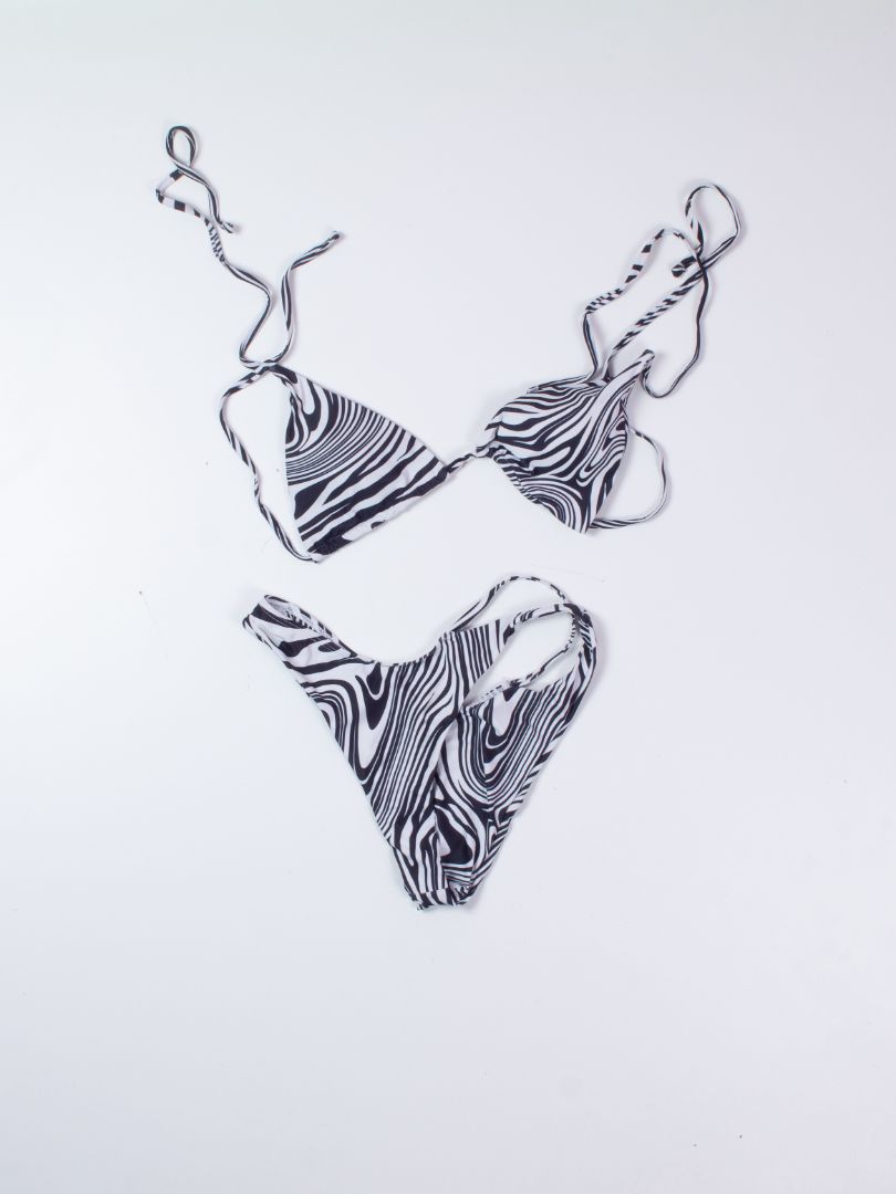 B&W Bikini Swim Set, M