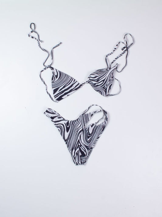 B&W Bikini Swim Set, M
