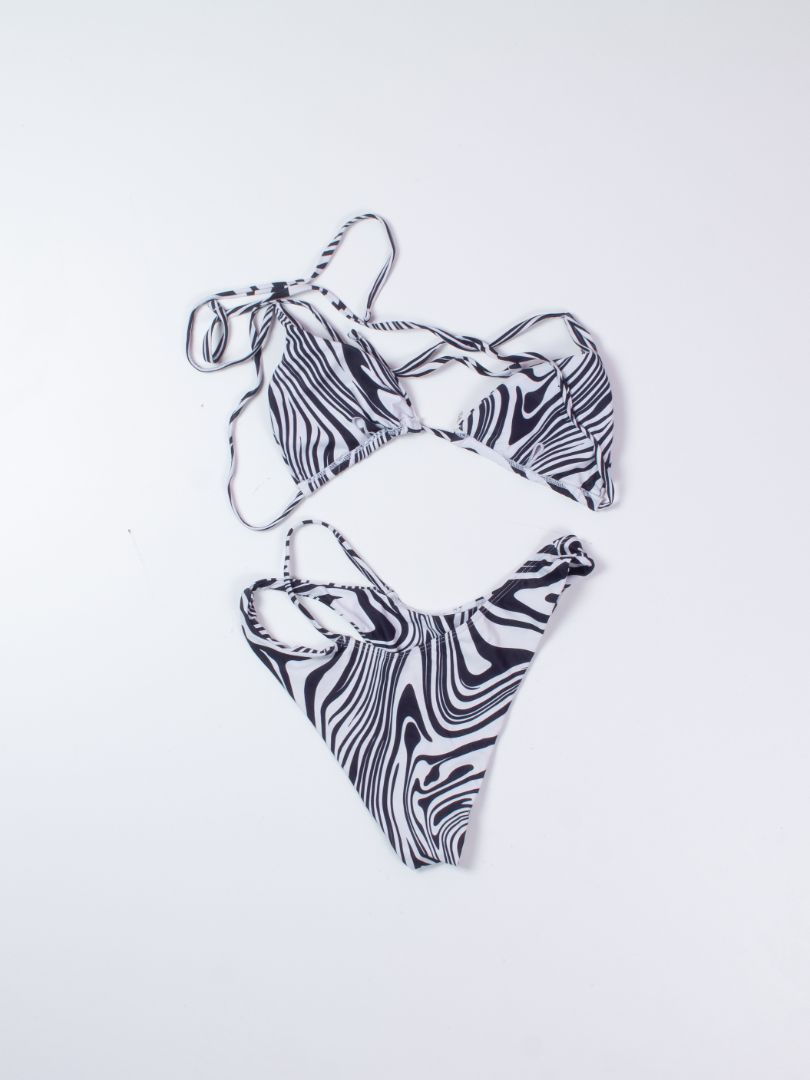 B&W Bikini Swim Set, M