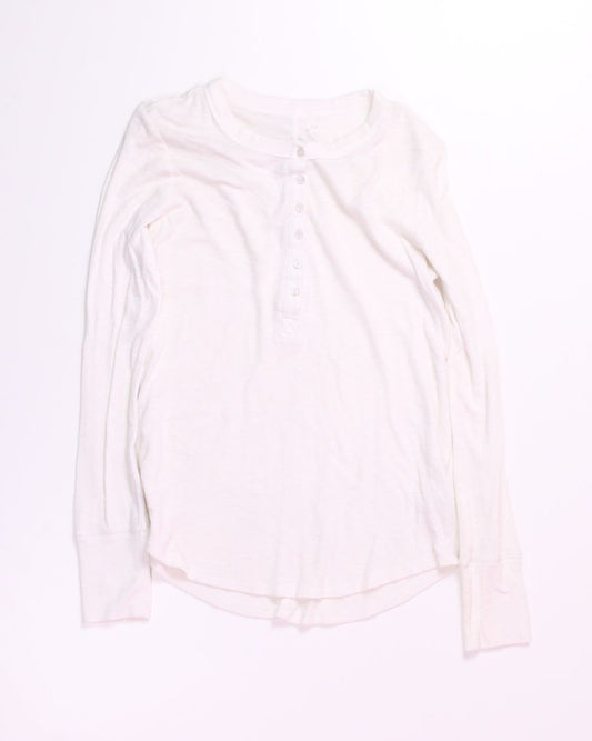 White Aerie Buttoned Long Sleeve, S