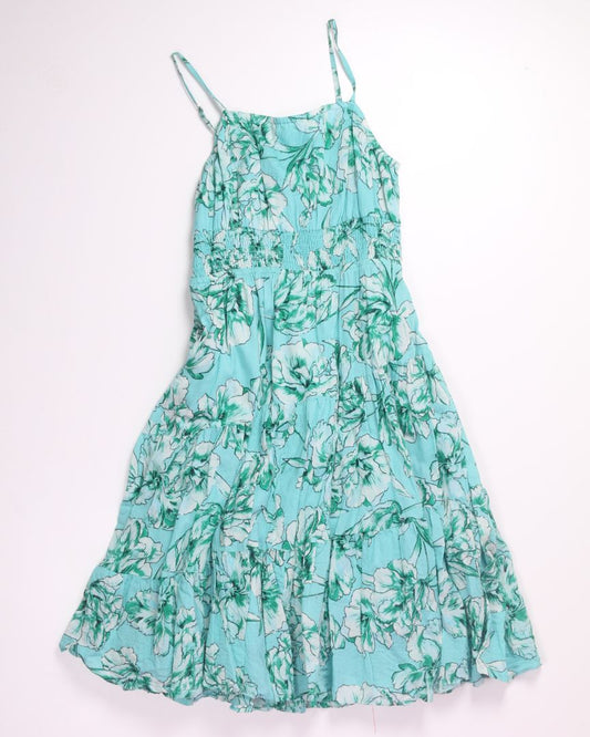 Teal Maurices Tiered Dress, L