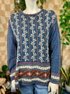 Blue Multi LizWear Sweater, M