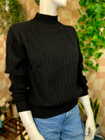 Black Pappagallo Mockneck Sweater, M