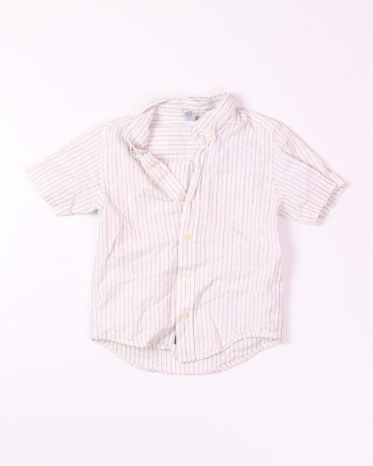 White Gap Short Sleeve Button Down, 5T