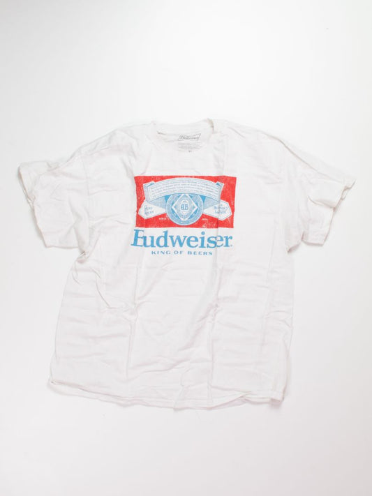 White Budweiser Graphic Tee, XL