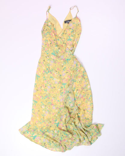 Yellow Lulus Wrap Dress, L