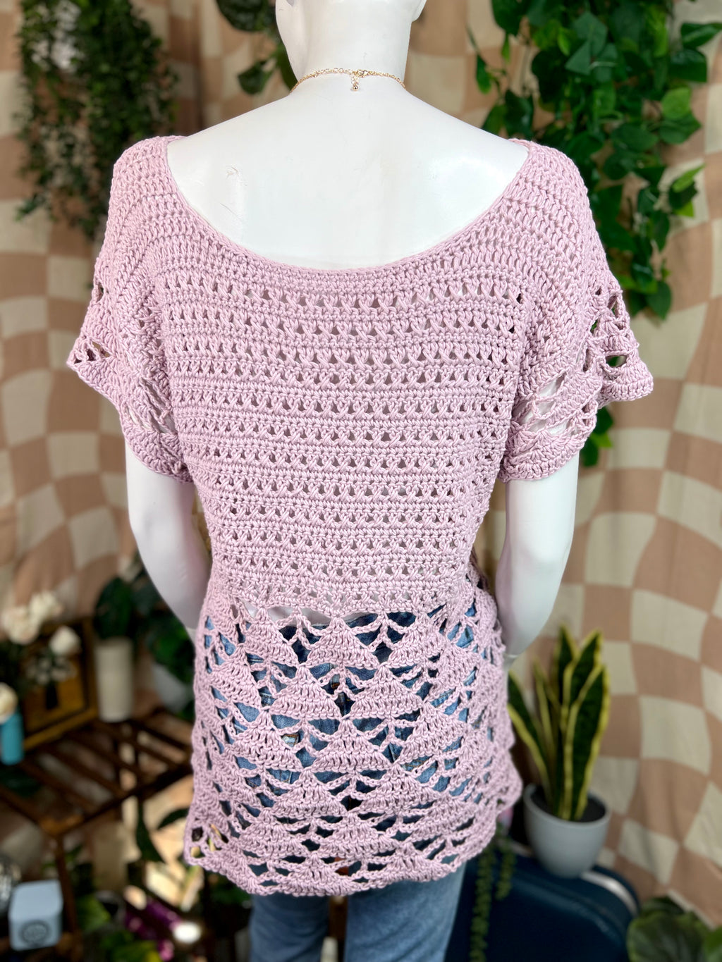 Pink  Loose Knit Sweater