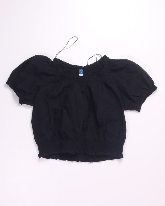 Black Old Navy Peasant Top, XL