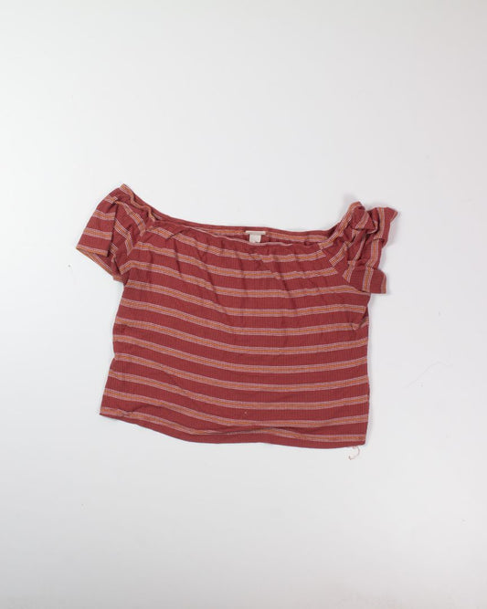Red Mossimo Off the Shoulder Tee, 1X