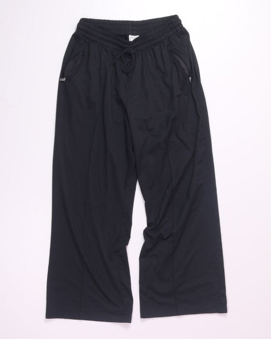 Black Wide Leg Athletic Pants Sweatpants, L