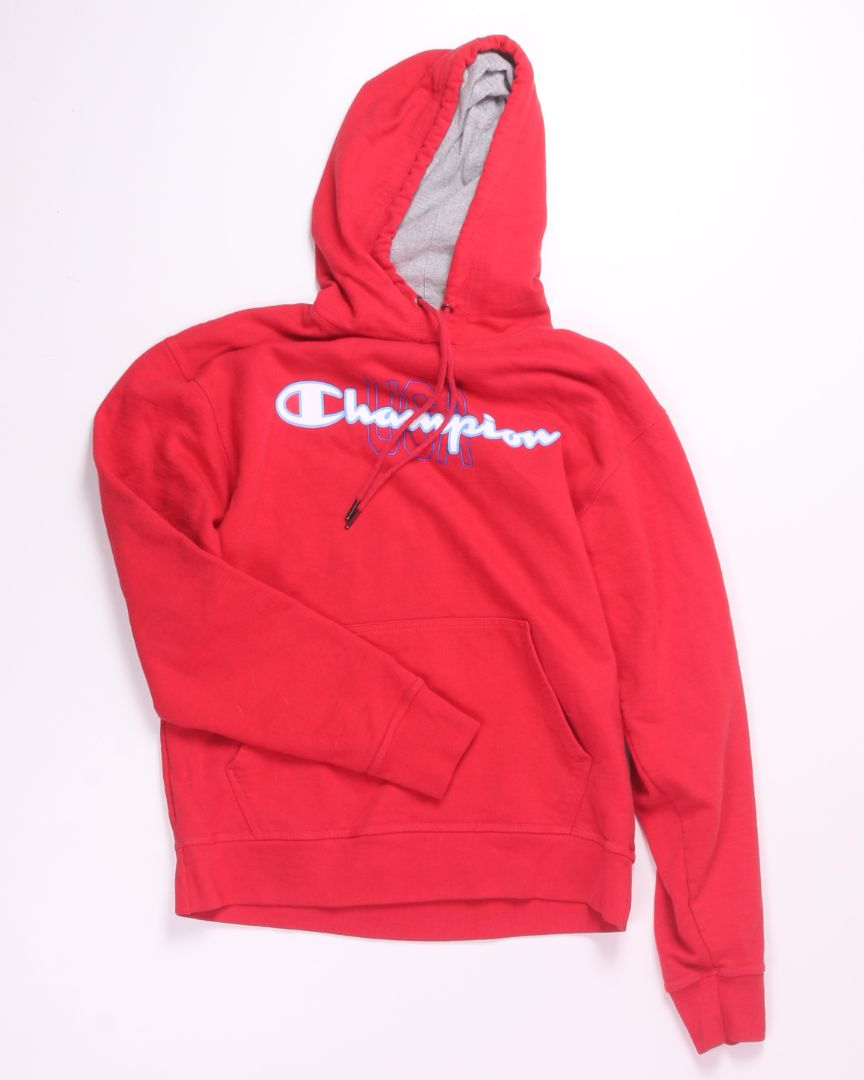 Red Champion Hoodie, M