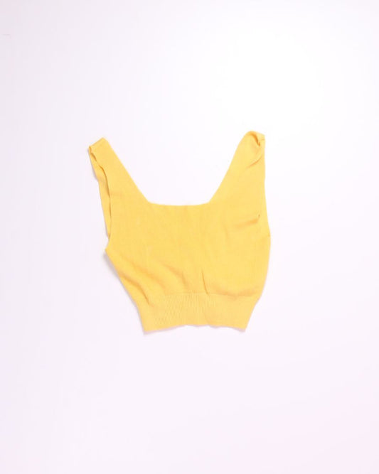 Yellow Thread & Supply Cropped Tank, M