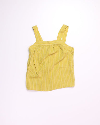 Yellow Ana Square Neck Tank, XS