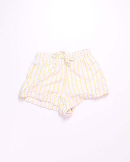 White/Yellow Universal Thread Linen Shorts, XS