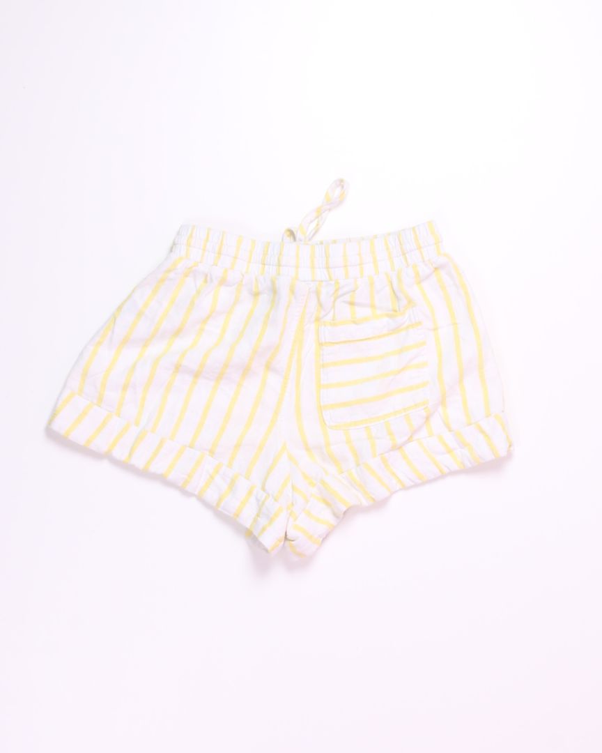 White/Yellow Universal Thread Linen Shorts, XS