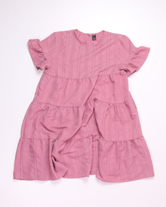 Pink Shein Tiered Dress, S