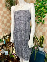 Gray Snakeskin Rex Lester Bodycon Mini Dress, 6