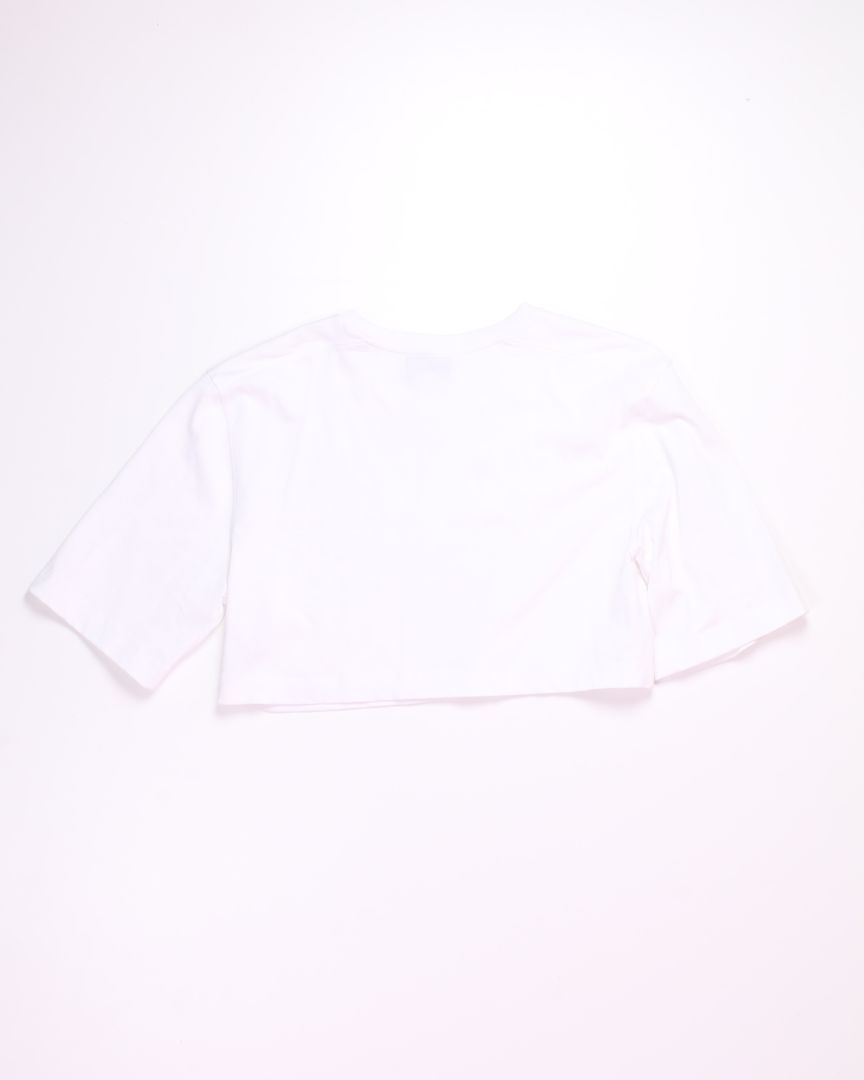 White Kaia x Zara Cropped Tee, L