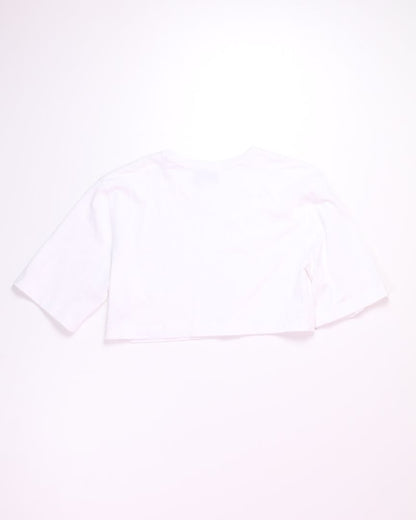 White Kaia x Zara Cropped Tee, L