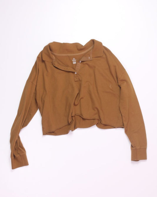 Brown Offline by Aerie Cropped Polo *AS IS*, M